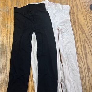 H&M Black and Cream Leggings Set